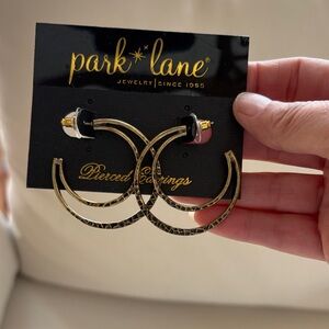 Park Lane Textured Gold Hoop Earrings